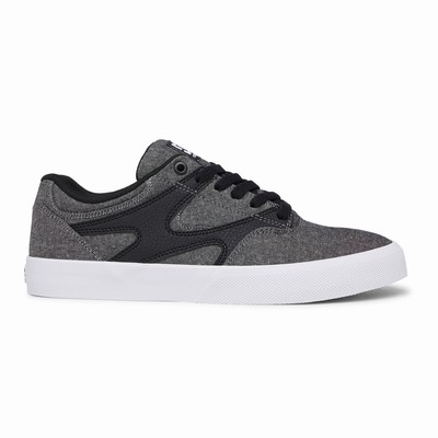 DC Kalis Vulc Men's Black/Grey Skate Shoes Australia Online RVN-782